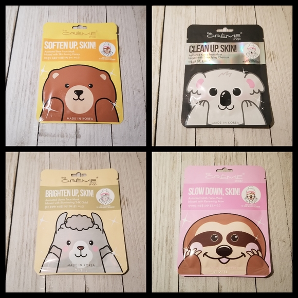 Crème Shop Animal Sheet Masks & Plush Spa Headband - Picture 4 of 7